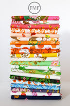Bouquet in Orange, Heather Ross 20th Anniversary Collection, Windham Fabrics, 43483A-2