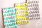 Framework Sitting Geese in Chartreuse, Ellen Baker for Kokka Fabrics, Double Gauze Cotton Fabric, JG-41800-802B
