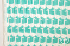 Framework Sitting Geese in Aqua Blue, Ellen Baker for Kokka Fabrics, Double Gauze Cotton Fabric, JG-41800-802C