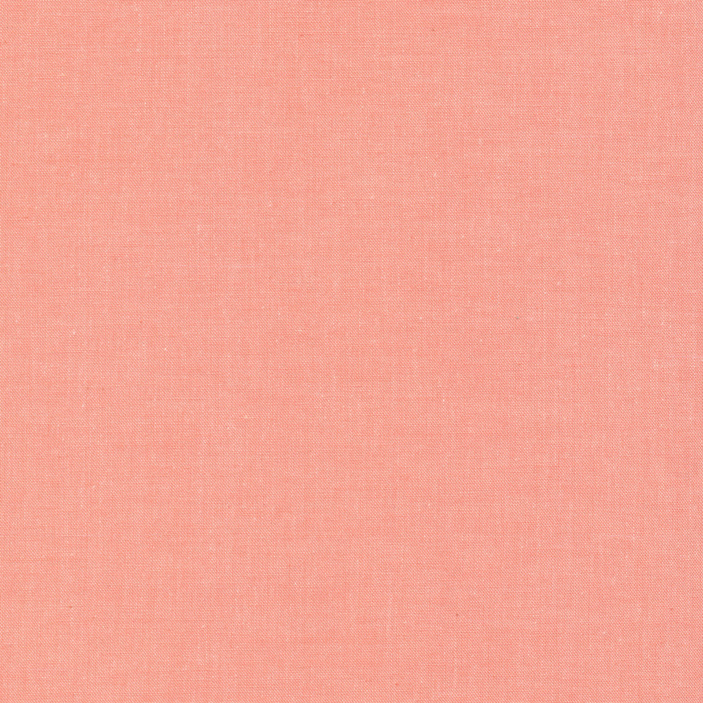 CORAL Cirrus Solid, Chambray Weight, Crossweave, Yarn Dyed Solid Fabric, 100% GOTS-Certified Organic Cotton, Cloud9 Fabrics, 917