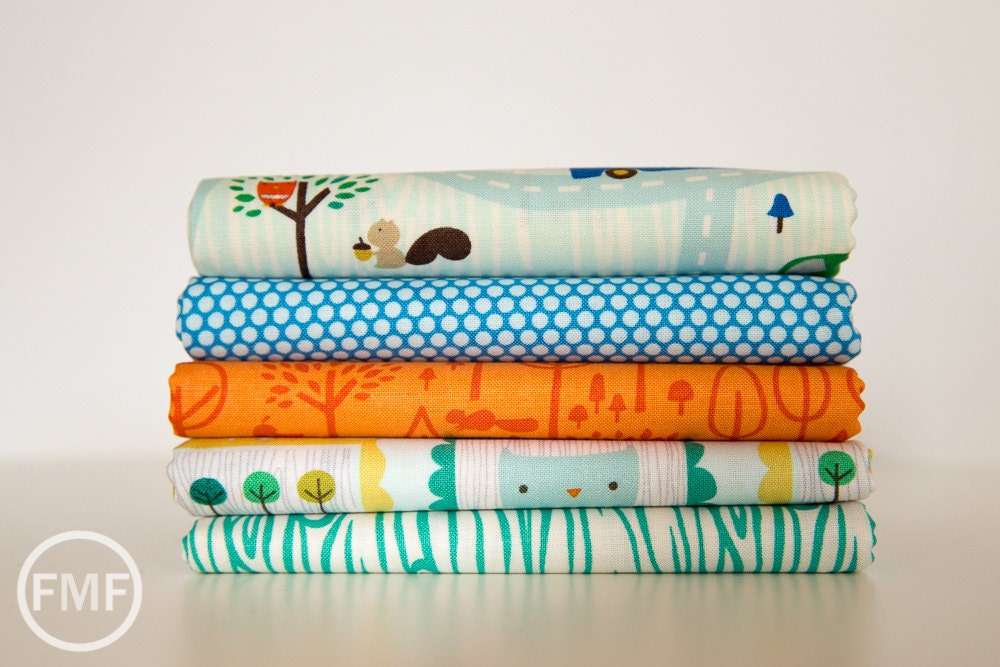 Scenic Route Trees in Orange, Deena Rutter, Riley Blake Designs, 100% Cotton Fabric, C3663-ORANGE