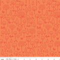 Scenic Route Trees in Orange, Deena Rutter, Riley Blake Designs, 100% Cotton Fabric, C3663-ORANGE
