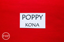 Load image into Gallery viewer, Poppy Kona Cotton Solid Fabric from Robert Kaufman, K001-1296
