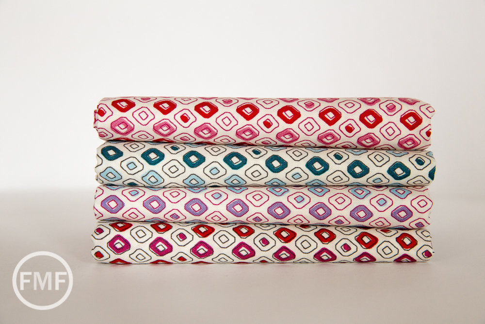 Spellbound Tribal Dots in Mystical Plum Vanilla Sky,  Urban Chiks, 100% Cotton, Moda Fabrics, 31115 11