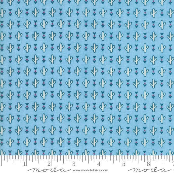 Spellbound Desert Cacti in Sky Blue,  Urban Chiks, 100% Cotton, Moda Fabrics, 31112 16