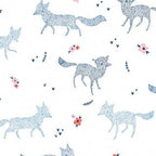 Pine Grove Dotted Foxes in White, Stella-699 White