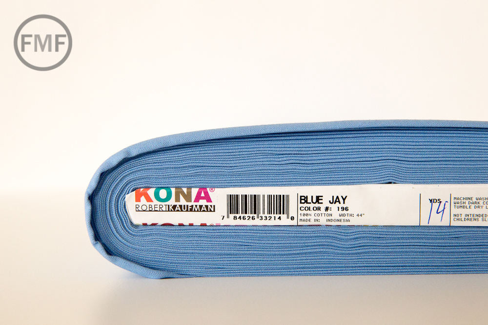 Blue Jay Kona Cotton Solid Fabric from Robert Kaufman, K001-196