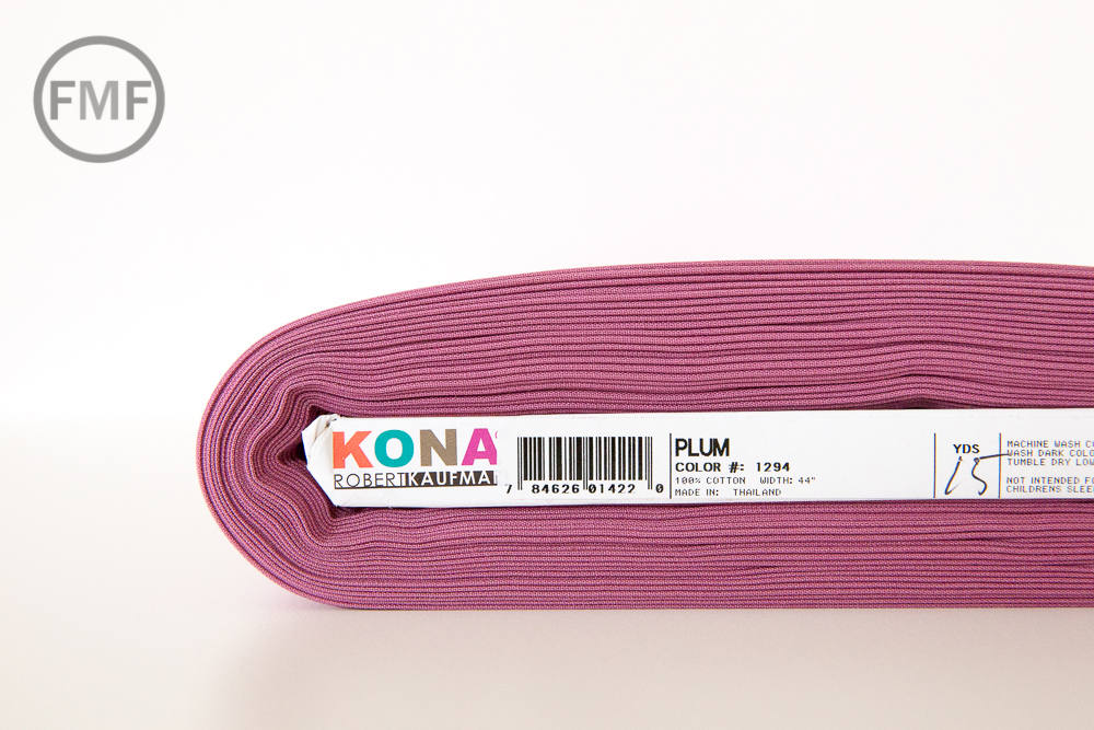 Plum Kona Cotton Solid Fabric from Robert Kaufman, K001-1294