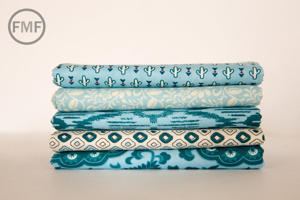 Spellbound Tribal Dots in Turquoise Vanilla Sky,  Urban Chiks, 100% Cotton, Moda Fabrics, 31115 12