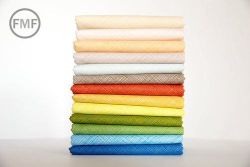 Architextures Crosshatch in Earth, Carolyn Friedlander, Robert Kaufman Fabrics, 100% Cotton Fabric, AFR-13503-169 EARTH