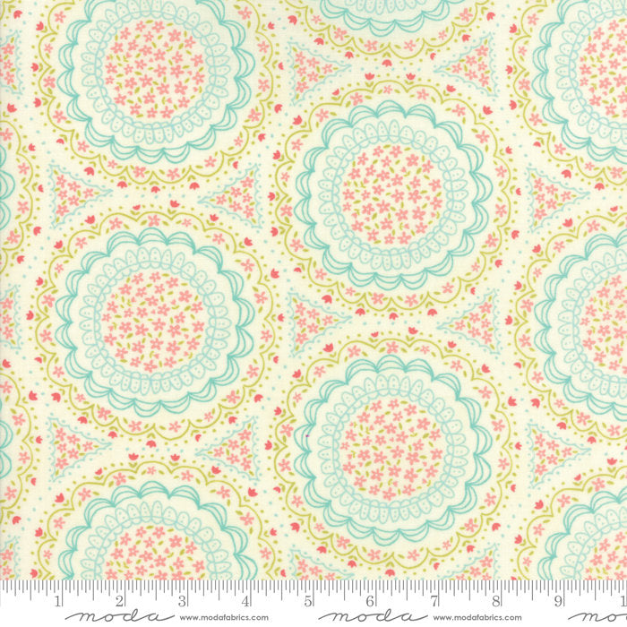 Home Sweet Home Spinning Garden in Cream , Stacy Iest Hsu, 100% Cotton Fabric, Moda Fabrics, 20575 11