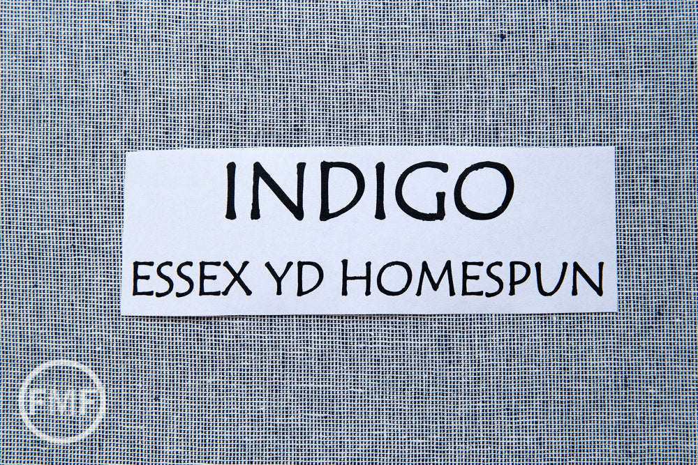 INDIGO Homespun Yarn Dyed Essex, Linen and Cotton Blend Fabric from Robert Kaufman, E114-1178