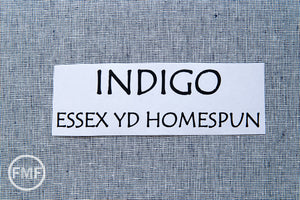 INDIGO Homespun Yarn Dyed Essex, Linen and Cotton Blend Fabric from Robert Kaufman, E114-1178