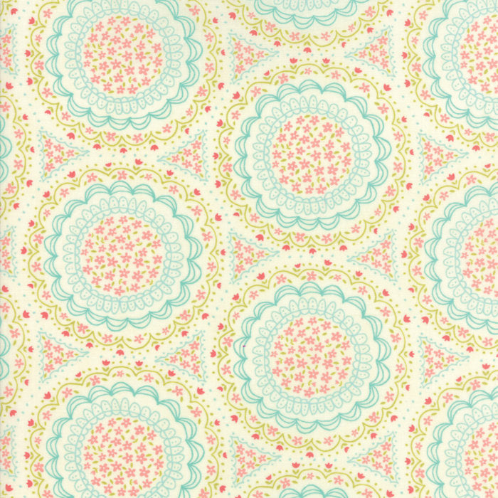 Home Sweet Home Spinning Garden in Cream , Stacy Iest Hsu, 100% Cotton Fabric, Moda Fabrics, 20575 11