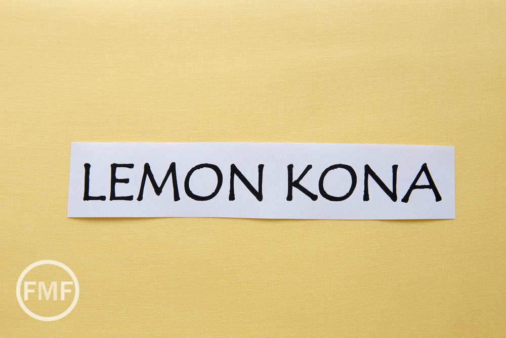 Lemon Kona Cotton Solid Fabric from Robert Kaufman, K001-23