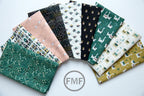 Faraway Places Llama Life in Ivory, Elizabeth Olwen, 100% GOTS-Certified Organic Cotton, Cloud9 Fabrics, 207703