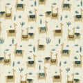 Faraway Places Llama Life in Ivory, Elizabeth Olwen, 100% GOTS-Certified Organic Cotton, Cloud9 Fabrics, 207703