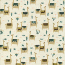 Load image into Gallery viewer, Faraway Places Llama Life in Ivory, Elizabeth Olwen, 100% GOTS-Certified Organic Cotton, Cloud9 Fabrics, 207703
