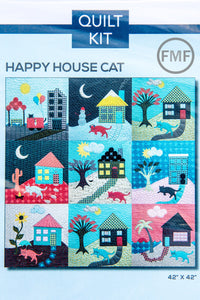 Happy House Cat Quilt Kit, Uppercase Circular Logic, Janine Vangool, Windham Fabrics, 100% Cotton Fabric, 43107QK
