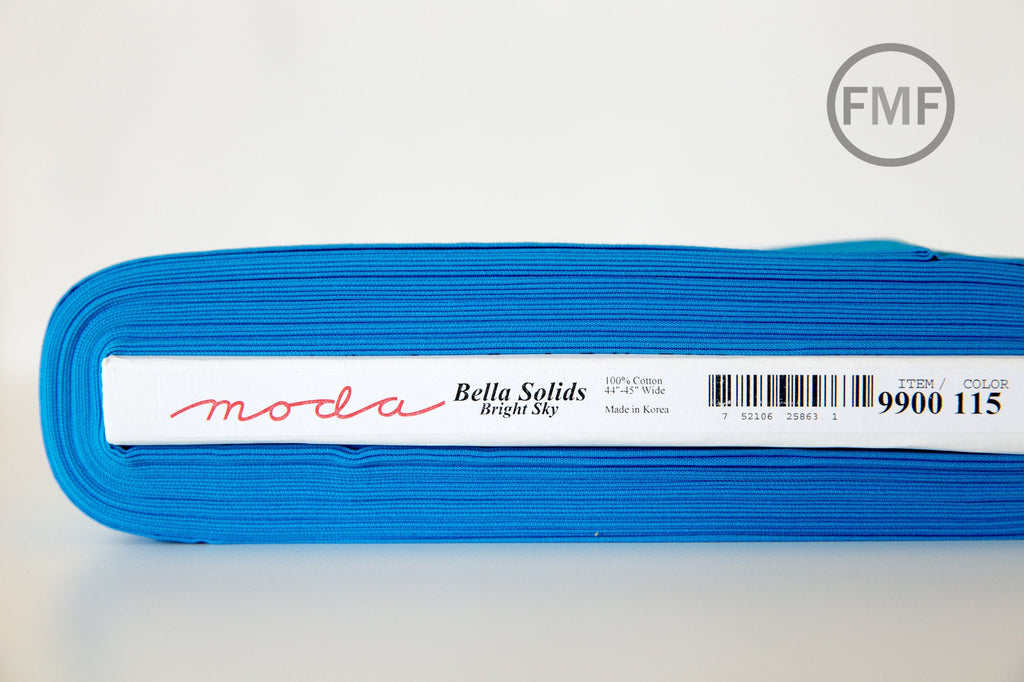 Bright Sky Bella Cotton Solid Fabric from Moda, 9900 115