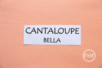 Cantaloupe Bella Cotton Solid Fabric from Moda, 9900 296