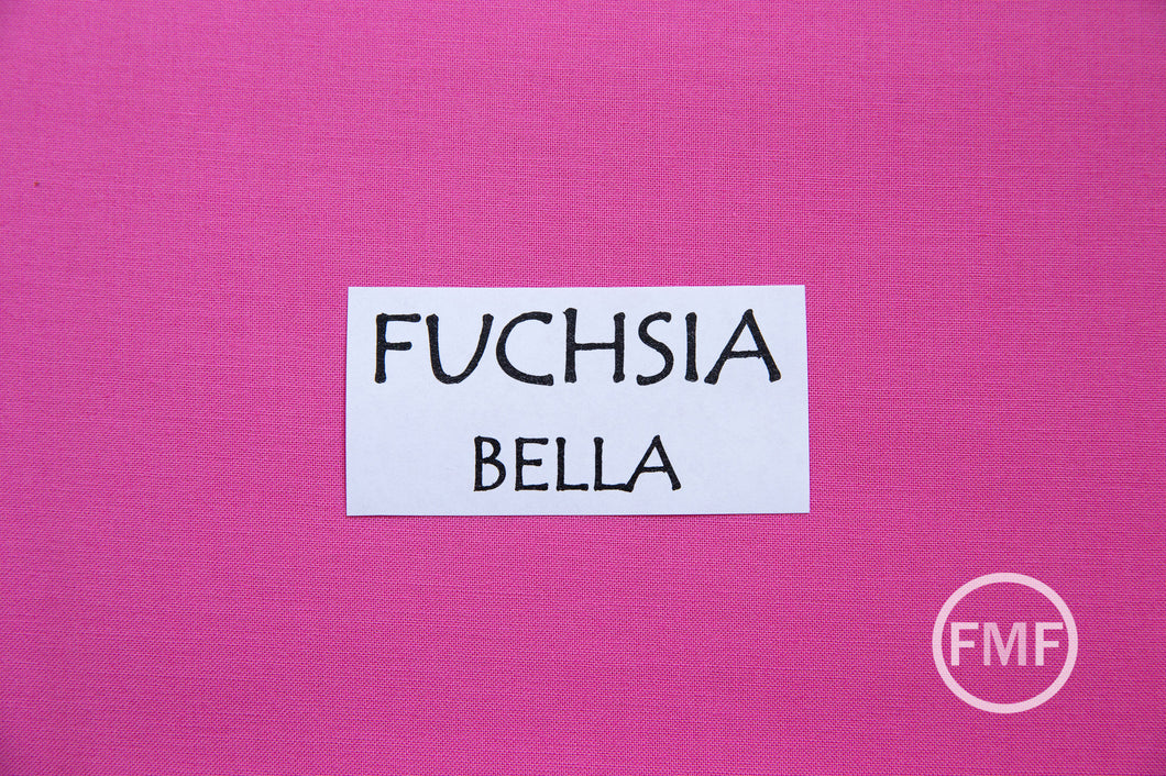 Fuchsia Bella Cotton Solid Fabric from Moda, 9900 190