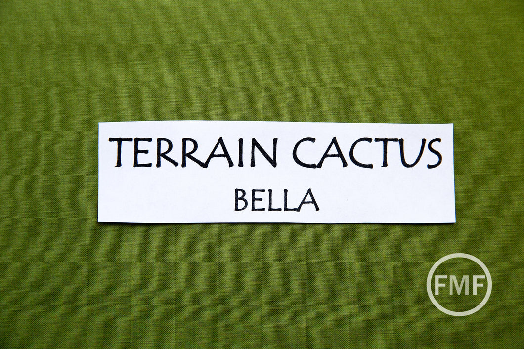 TERRAIN CACTUS Bella Cotton Solid Fabric from Moda, 9900 175