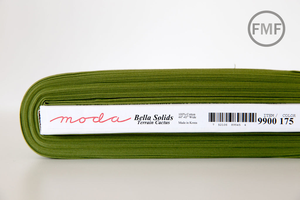 TERRAIN CACTUS Bella Cotton Solid Fabric from Moda, 9900 175