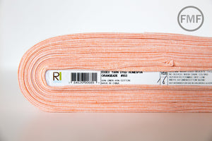 ORANGEADE Homespun Yarn Dyed Essex, Linen and Cotton Blend Fabric from Robert Kaufman, E114-853 ORANGEADE
