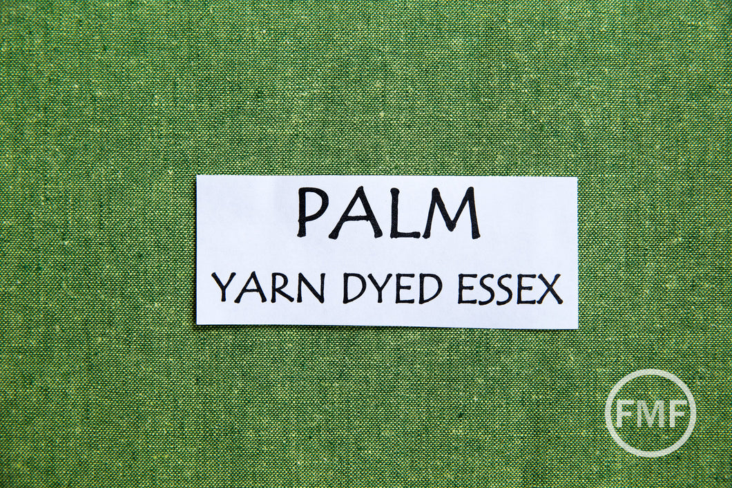 PALM Yarn Dyed Essex, Linen and Cotton Blend Fabric from Robert Kaufman, E064-31 PALM