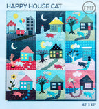 Happy House Cat Quilt Kit, Uppercase Circular Logic, Janine Vangool, Windham Fabrics, 100% Cotton Fabric, 43107QK