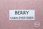 BERRY Yarn Dyed Essex, Linen and Cotton Blend Fabric from Robert Kaufman, E064-1016 BERRY