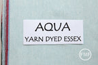 AQUA Yarn Dyed Essex, Linen and Cotton Blend Fabric from Robert Kaufman, E064-1005 AQUA