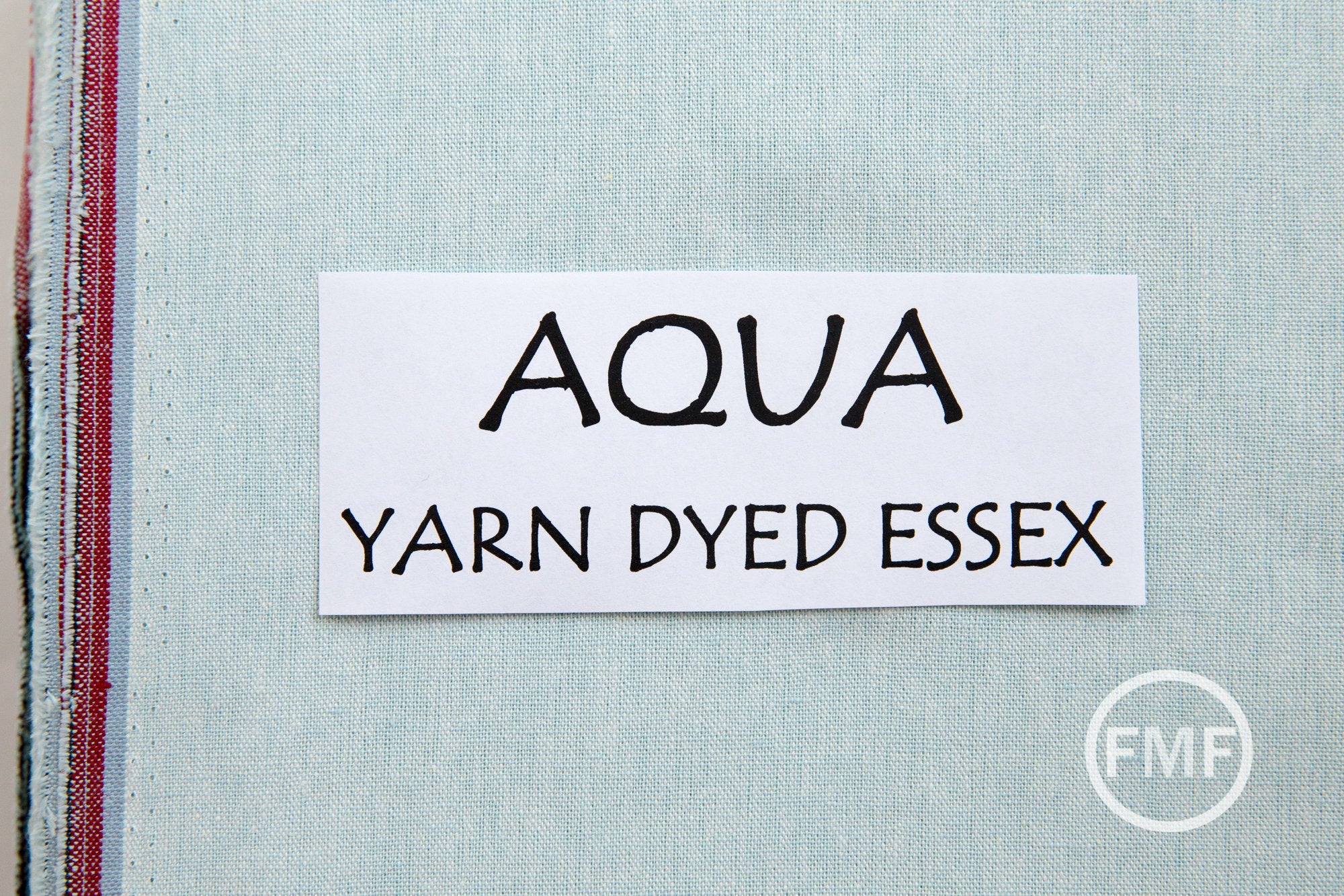 AQUA Yarn Dyed Essex, Linen and Cotton Blend Fabric from Robert Kaufman, E064-1005 AQUA