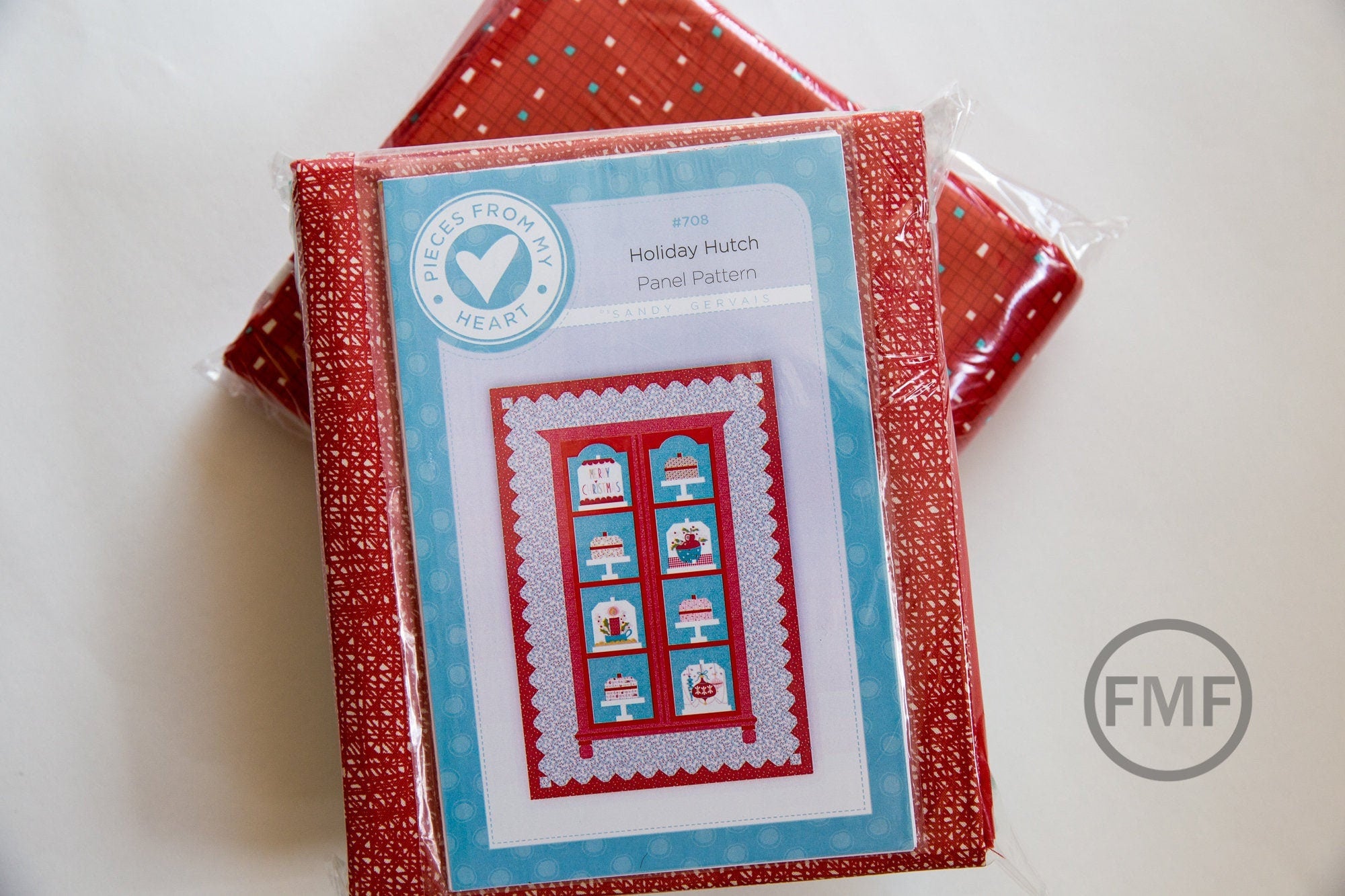 Holiday Hutch Quilt Kit, Sandy Gervais, Pieces from My Heart, Number 708, Oh What Fun Collection, 100% Cotton, Moda Fabrics