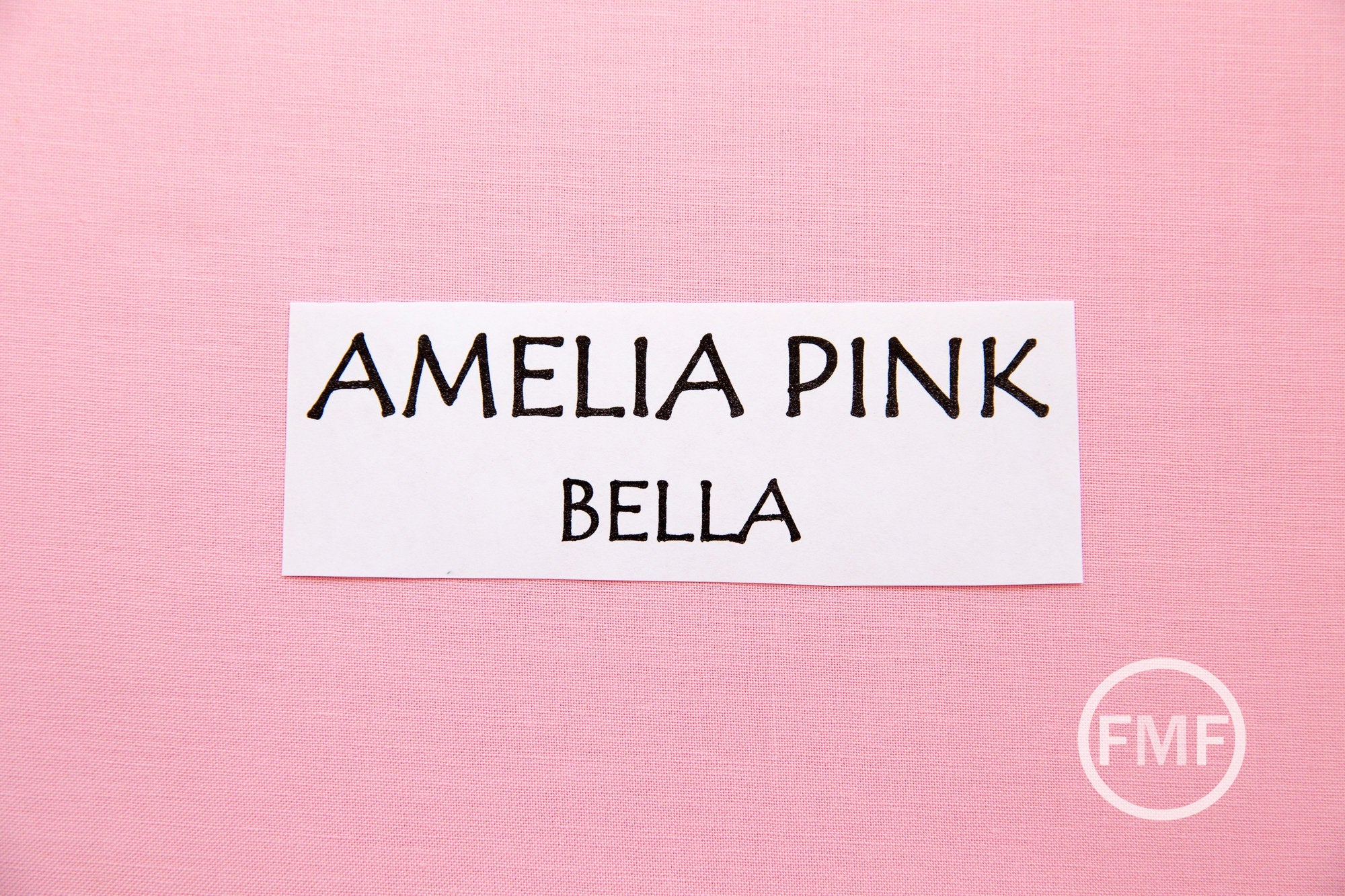 Amelia Pink Bella Cotton Solid Fabric from Moda, 9900 166