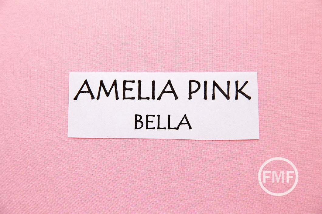 Amelia Pink Bella Cotton Solid Fabric from Moda, 9900 166