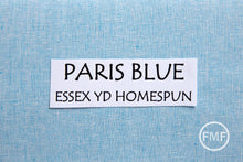 Load image into Gallery viewer, PARIS BLUE Homespun Yarn Dyed Essex, Linen and Cotton Blend Fabric from Robert Kaufman, E114-864 Paris Blue
