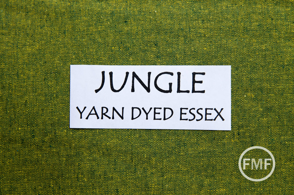 JUNGLE Yarn Dyed Essex, Linen and Cotton Blend Fabric from Robert Kaufman, E064-147 JUNGLE