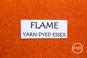 FLAME Yarn Dyed Essex, Linen and Cotton Blend Fabric from Robert Kaufman, E064-323 FLAME