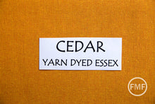 Load image into Gallery viewer, CEDAR Yarn Dyed Essex, Linen and Cotton Blend Fabric from Robert Kaufman, E064-443 CEDAR
