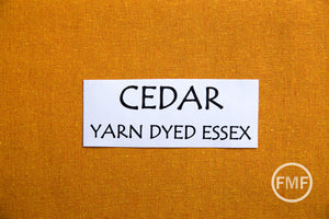 CEDAR Yarn Dyed Essex, Linen and Cotton Blend Fabric from Robert Kaufman, E064-443 CEDAR