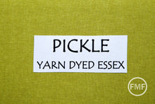 Load image into Gallery viewer, PICKLE Yarn Dyed Essex, Linen and Cotton Blend Fabric from Robert Kaufman, E064-480 PICKLE
