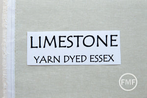 LIMESTONE Yarn Dyed Essex, Linen and Cotton Blend Fabric from Robert Kaufman, E064-478 LIMESTONE