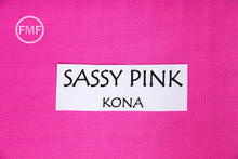 Load image into Gallery viewer, Sassy Pink Kona Cotton Solid Fabric from Robert Kaufman, K001-845
