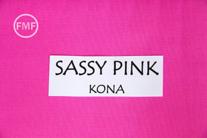 Sassy Pink Kona Cotton Solid Fabric from Robert Kaufman, K001-845