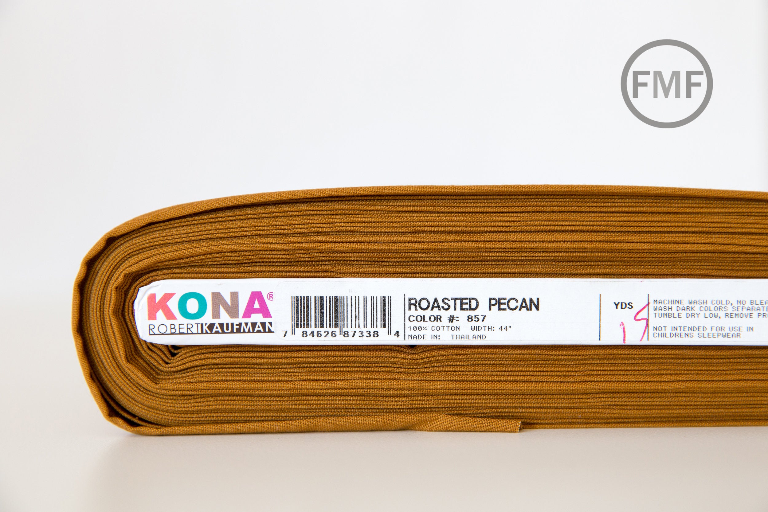 Roasted Pecan Kona Cotton Solid Fabric from Robert Kaufman, K001-857