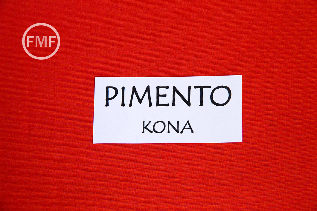 Pimento Kona Cotton Solid Fabric from Robert Kaufman, K001-865