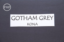 Load image into Gallery viewer, Gotham Grey Kona Cotton Solid Fabric from Robert Kaufman, K001-862
