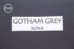 Gotham Grey Kona Cotton Solid Fabric from Robert Kaufman, K001-862